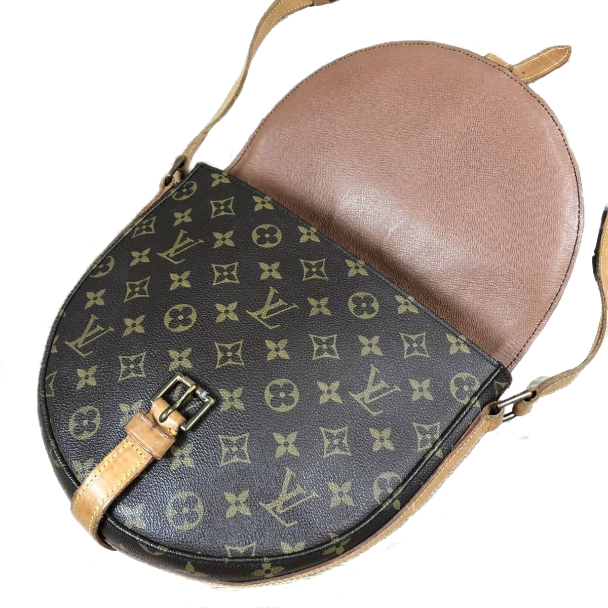 LOUIS VUITTON Chantilly GM Shoulder Bag Monogram Leather Brown M51232  36SG311