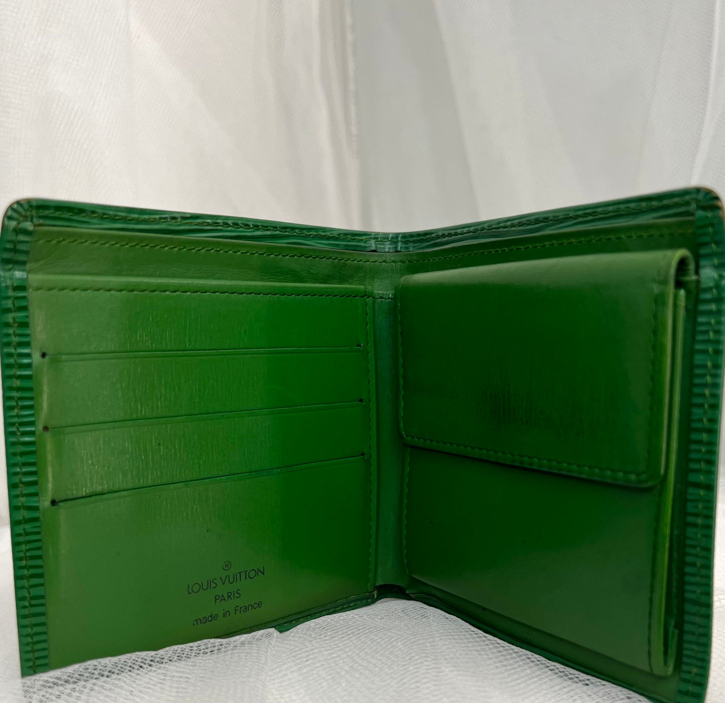 Epi Leather Borneo Green Bifold Wallet