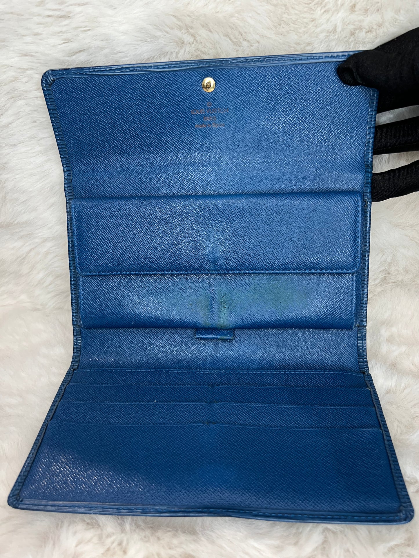 Epi Leather Portefeuille Long Wallet - Blue Epi