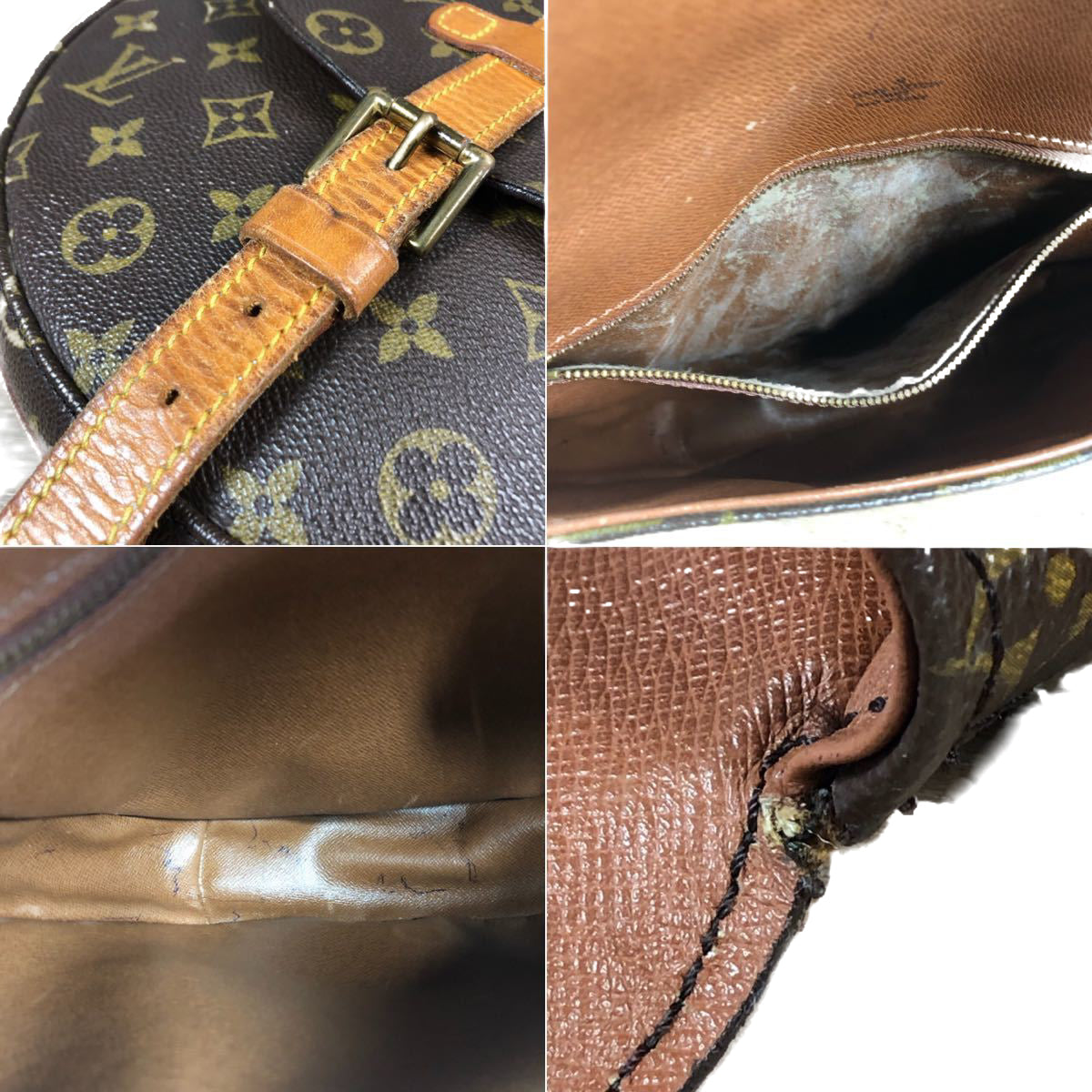Authentic Louis Vuitton Shoulder Bag Chantilly GM M40647 Browns Monogram