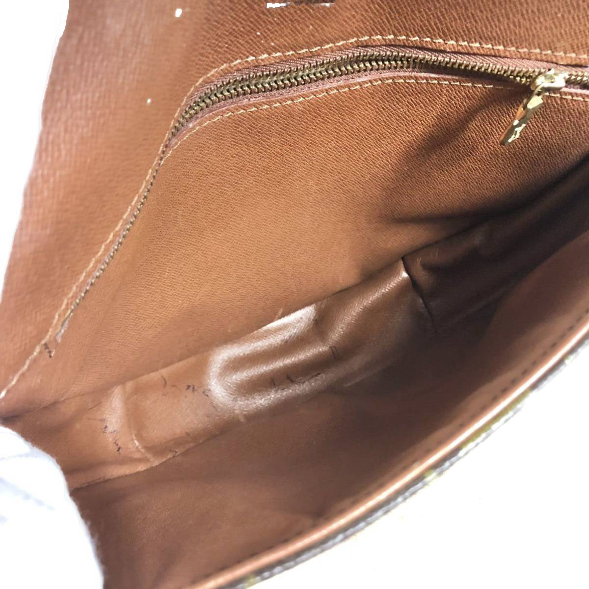 LOUIS VUITTON Chantilly GM Shoulder Bag Monogram Leather Brown M51232  36SG311